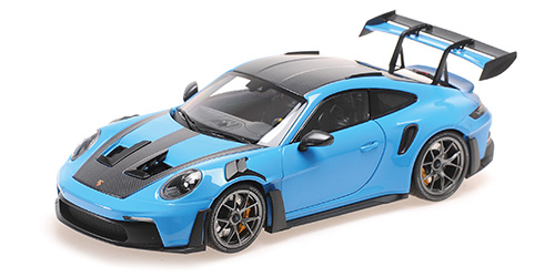 PORSCHE 911 (992) GT3 RS – 2024 – BLUE W/WEISSACH PACKAGE W/DARK SILVER WHEELS 1:87 model