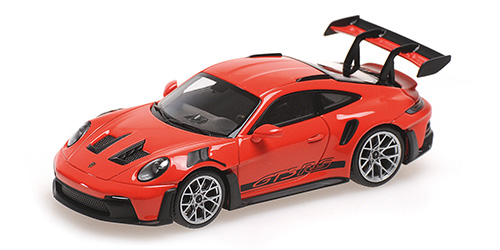 PORSCHE 911 (992) GT3 RS – 2024 – RED W/SILVER WHEELS BLACK DECOR 1:87 model