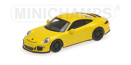 PORSCHE 911 R – 2016 – YELLOW W/ BLACK WHEELS 1:87 model