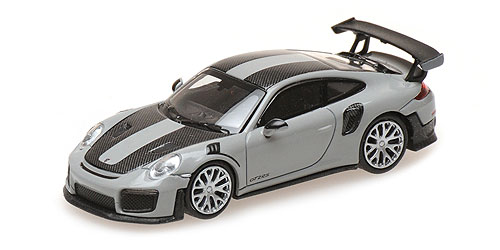 PORSCHE 911 GT2 RS – 2018 – GREY W/ CARBON STRIPES 1:87 model