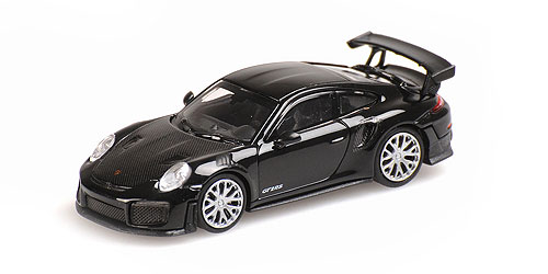 PORSCHE 911 GT2 RS – 2018 – BLACK W/ CARBON BONNET 1:87 model