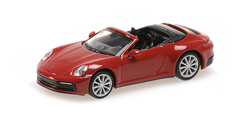 PORSCHE 911 (992) – CARRERA 4S CABRIOLET – 2019 – RED 1:87 model