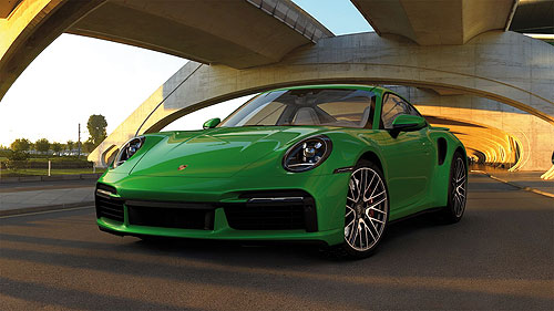 PORSCHE 911 (992) TURBO S – 2020 – GREEN 1:87 model