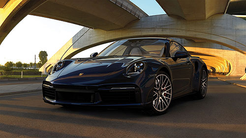 PORSCHE 911 (992) TURBO S – 2020 – BLUE METALLIC 1:87 model