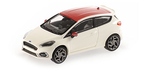 FORD FIESTA ST – 2018 – WHITE W/ RED ROOF 1:87 model