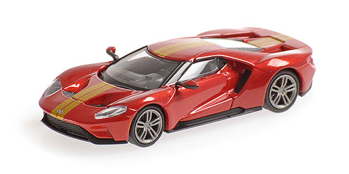 FORD GT – 2018 – RED METALLIC W/ GOLDEN STRIPES SHMEE150 1:87 model