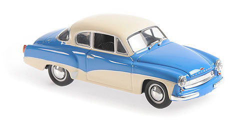 WARTBURG A 311 COUPE – 1958 – BLUE/WHITE 1:43 model