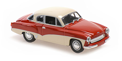 WARTBURG A 311 COUPE – 1958 – RED/WHITE 1:43 model
