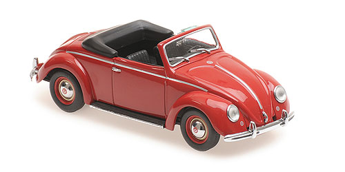VOLKSWAGEN HEBMÜLLER-CABRIOLET – 1950 – RED 1:43 model