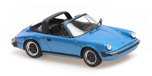 PORSCHE 911 TARGA – 1977 – BLUE METALLIC 1:43 model