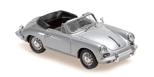 PORSCHE 356 C CABRIOLET – 1965 – SILVER 1:43 model