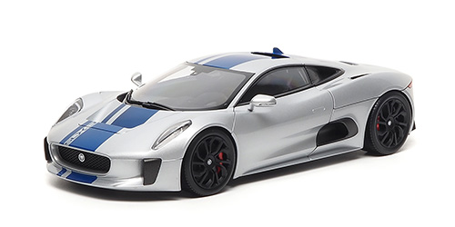 JAGUAR C-X75 – SILVER WITH BLUE STRIPES 1:18 model