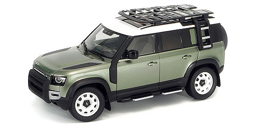 LAND ROVER DEFENDER 110 WITH ROOF PACK – 2020 – PANGEA GREEN 1:18 model