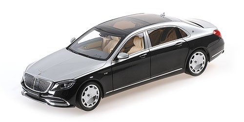 MERCEDES-MAYBACH-S-CLASS 2019 – OBSIDIAN BLACK/IRIDIUM SILVER 1:18 model