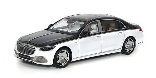 MERCEDES-MAYBACH-S-CLASS 2021 – OBSIDIAN BLACK/DIAMOND WHITE 1:18 model