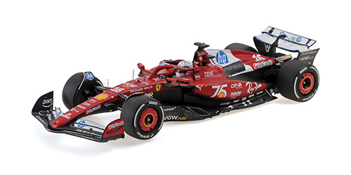 FERRARI SF-25 – CHARLES LECLERC – 2ND PLACE MONACO GP 2025 W/DRIVER FIGURINE 1:18 model