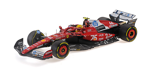 FERRARI SF-25 – LEWIS HAMILTON – MONACO GP 2025 W/DRIVER FIGURINE 1:18 model