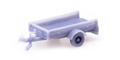 1-AXLE TRAILER W/OPEN FLATBED 1:120 model