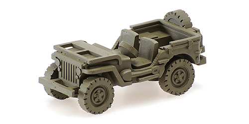 JEEP W/SPARE WHEEL WINDSHIELD DOWN – PAINTED 1:160 model