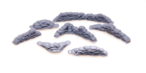 SANDSAECKE, BARRIKADEN – UNPAINTED – 7 PCS. 1:160 model