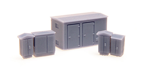 TRAFOHAUS – UNPAINTED – 5 PCS. 1:87 model