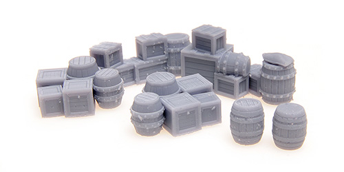 HOLZKISTEN LADEGUT SET – UNPAINTED – 6 PCS. 1:87 model