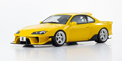 NISSAN SILVIA S15 KHYZYL SALEEM – YELLOW (KSR18066Y) 1:18 model