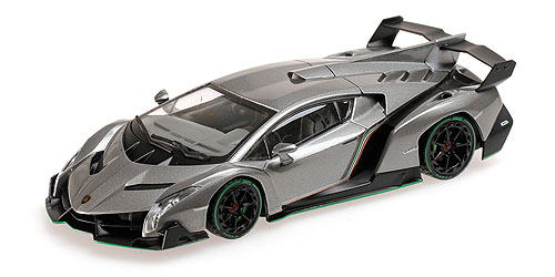 LAMBORGHINI VENENO – GREY W/ GREEN LINE (05571GRG) 1:43 model