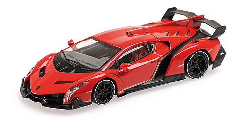 LAMBORGHINI VENENO – RED W/ WHITE LINE (05571RPW) 1:43 model