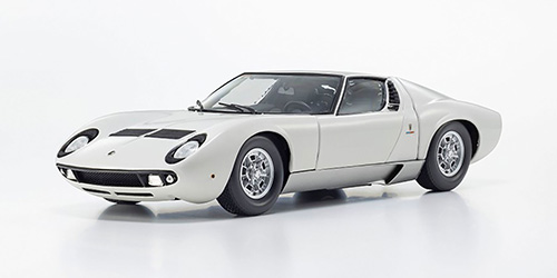 LAMBORGHINI MIURA P400 – WHITE/SILVER – (08314W) 1:18 model