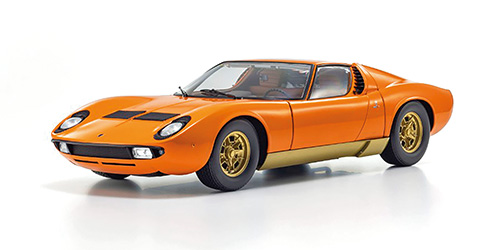 LAMBORGHINI MIURA P400 – ORANGE/BROWN INTERIOR (08621PB) 1:12 model