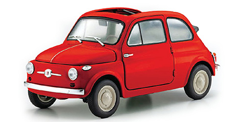 FIAT NUOVA 500 – CORAL RED (08966R) 1:18 model