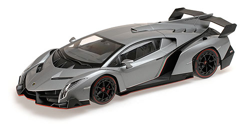 LAMBORGHINI VENENO GREY/RED (09501GR) 1:18 model