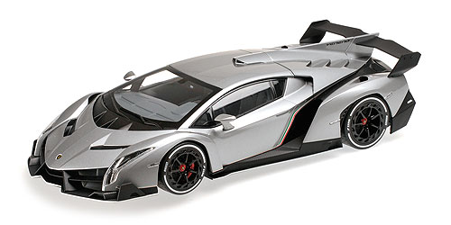 LAMBORGHINI VENENO – GRAY/WHITE LINE (C09502GRW) 1:18 model