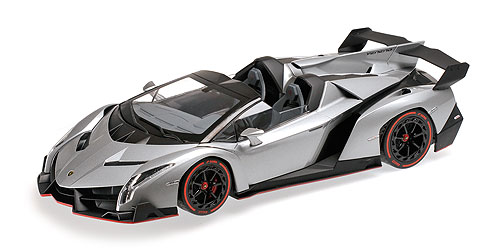 LAMBORGHINI VENENO ROADSTER – GRAY/RED LINE (C09502GR) 1:18 model