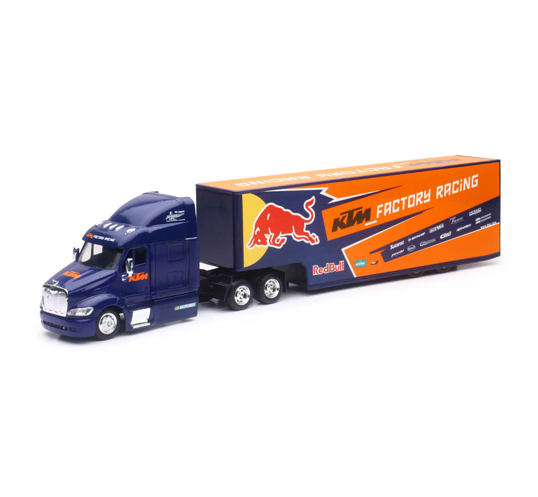 New-Ray Peterbilt Red Bull KTM Race Team Truck diecast model