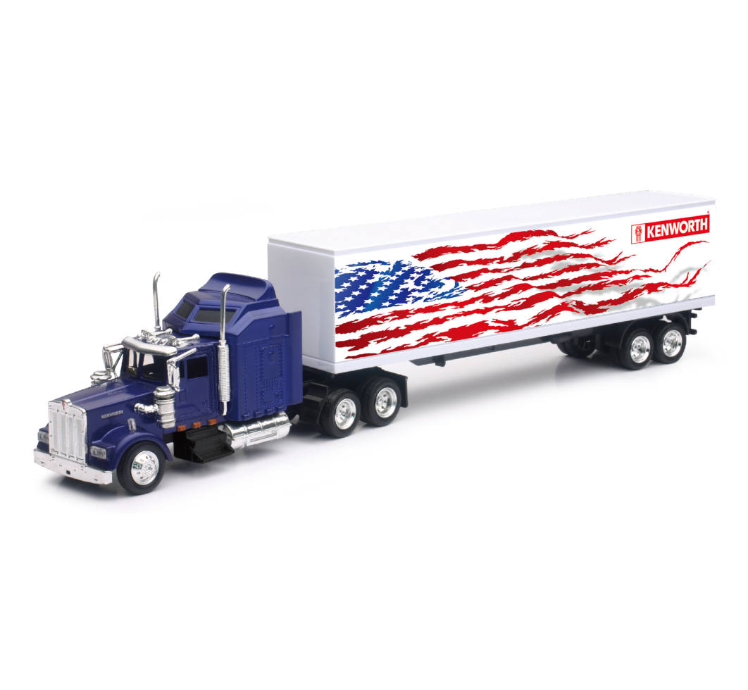 New-Ray Kenworth W900 Patriotic Graphic Truck diecast model