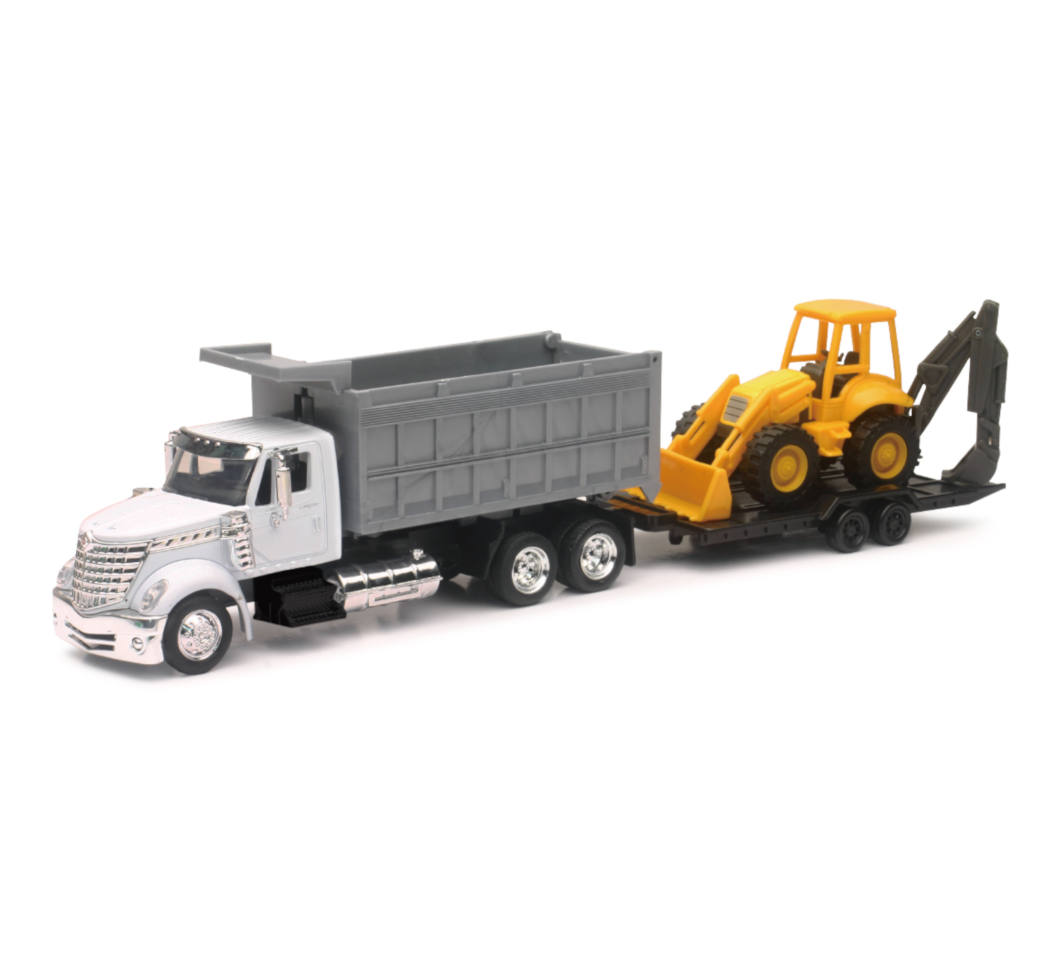 New-Ray International Lonestar Dump Truck W/ Wheel Loader diecast model