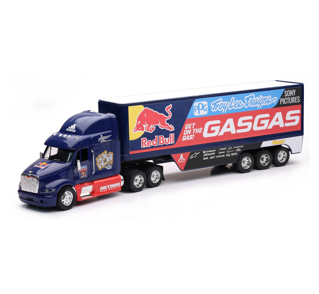 New-Ray Peterbilt TLD Red Bull GASGAS Race Team Truck diecast model