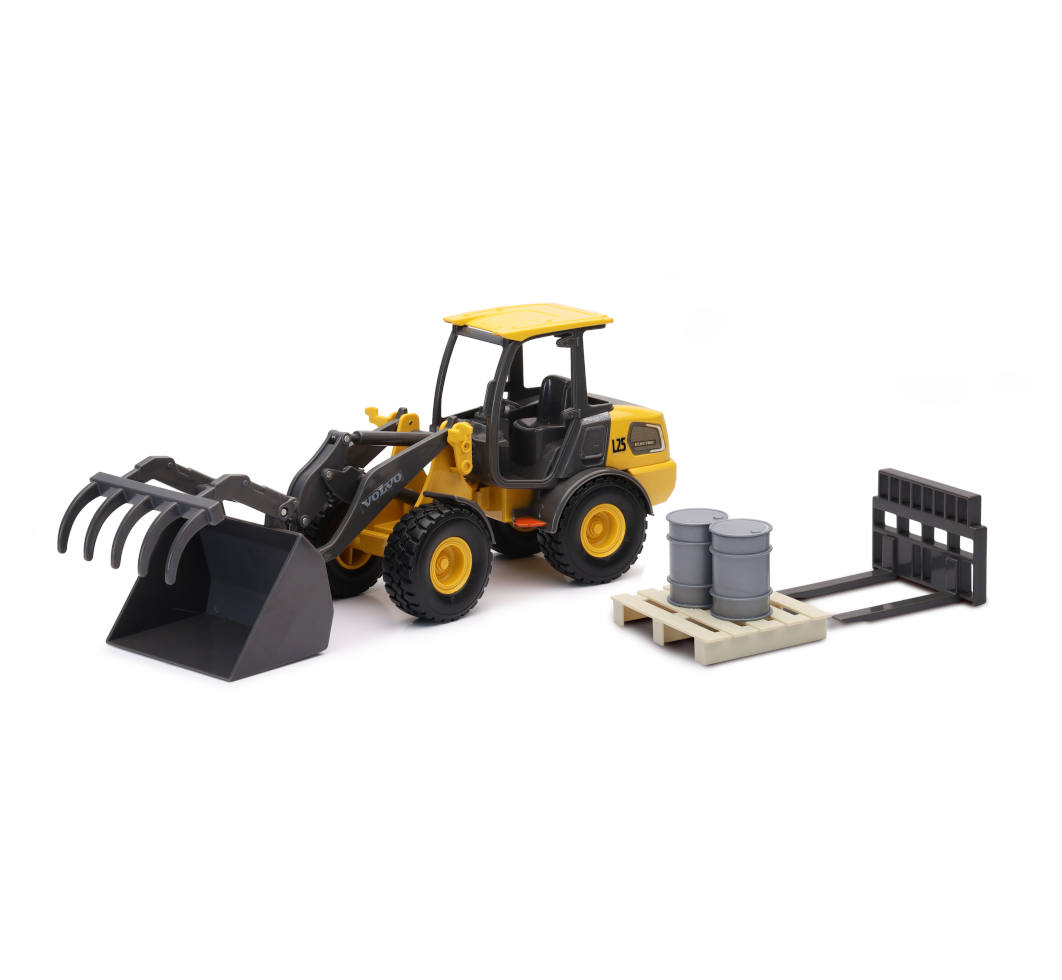 New-Ray Volvo L25 Wheel Loader W/ Interchangable Parts diecast model