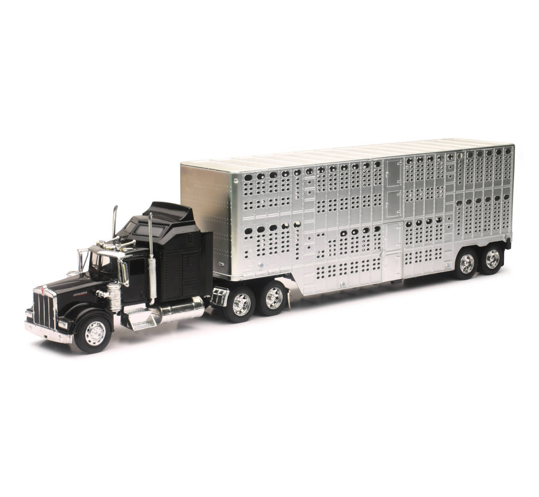 New-Ray Kenworth W900 Pot Belly Livestock Truck diecast model