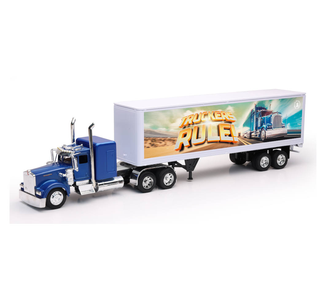 New-Ray Kenworth Custom W900 W/ Dry Van Trailer diecast model