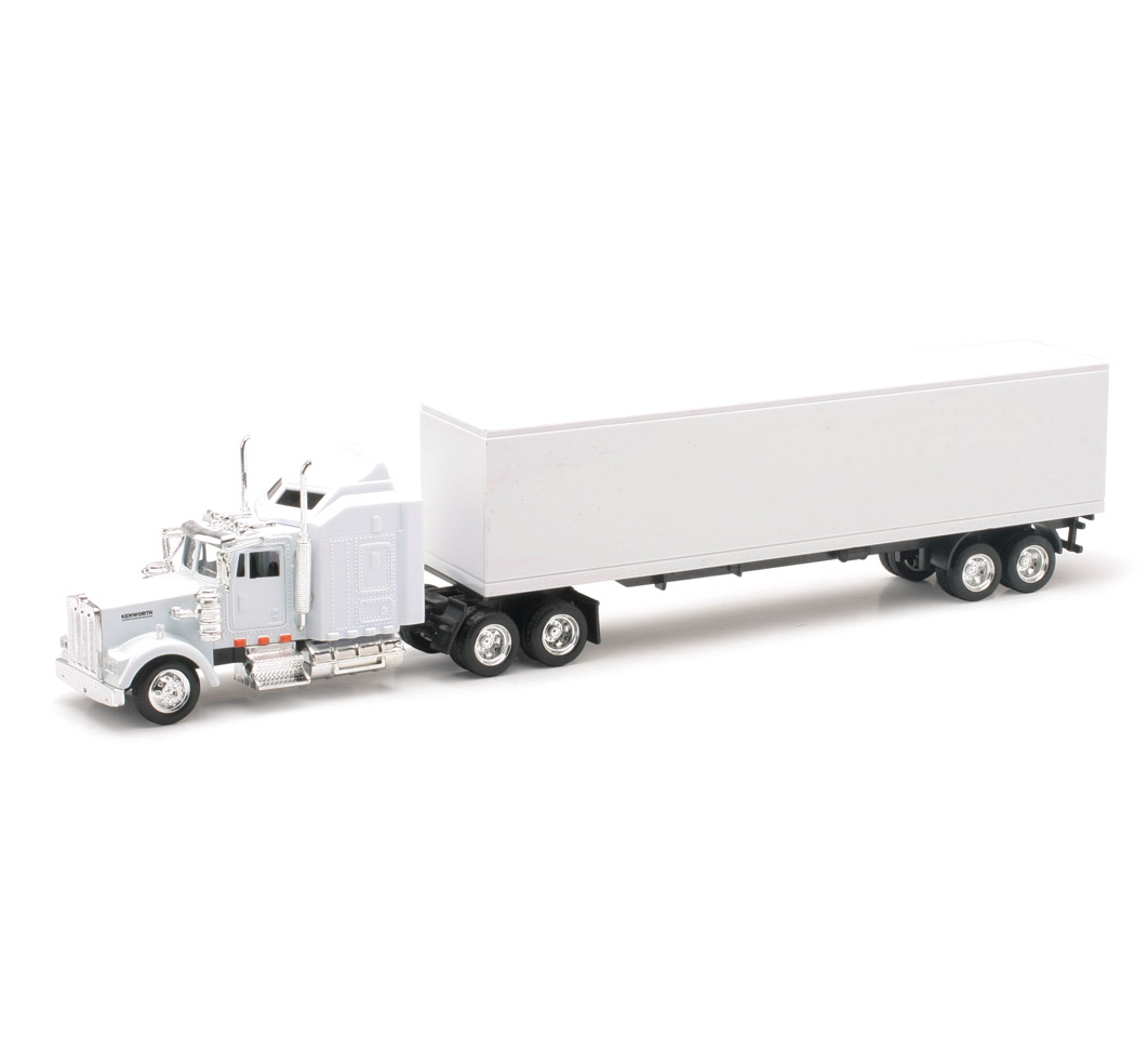 New-Ray Kenworth W900 White Long Hauler diecast model