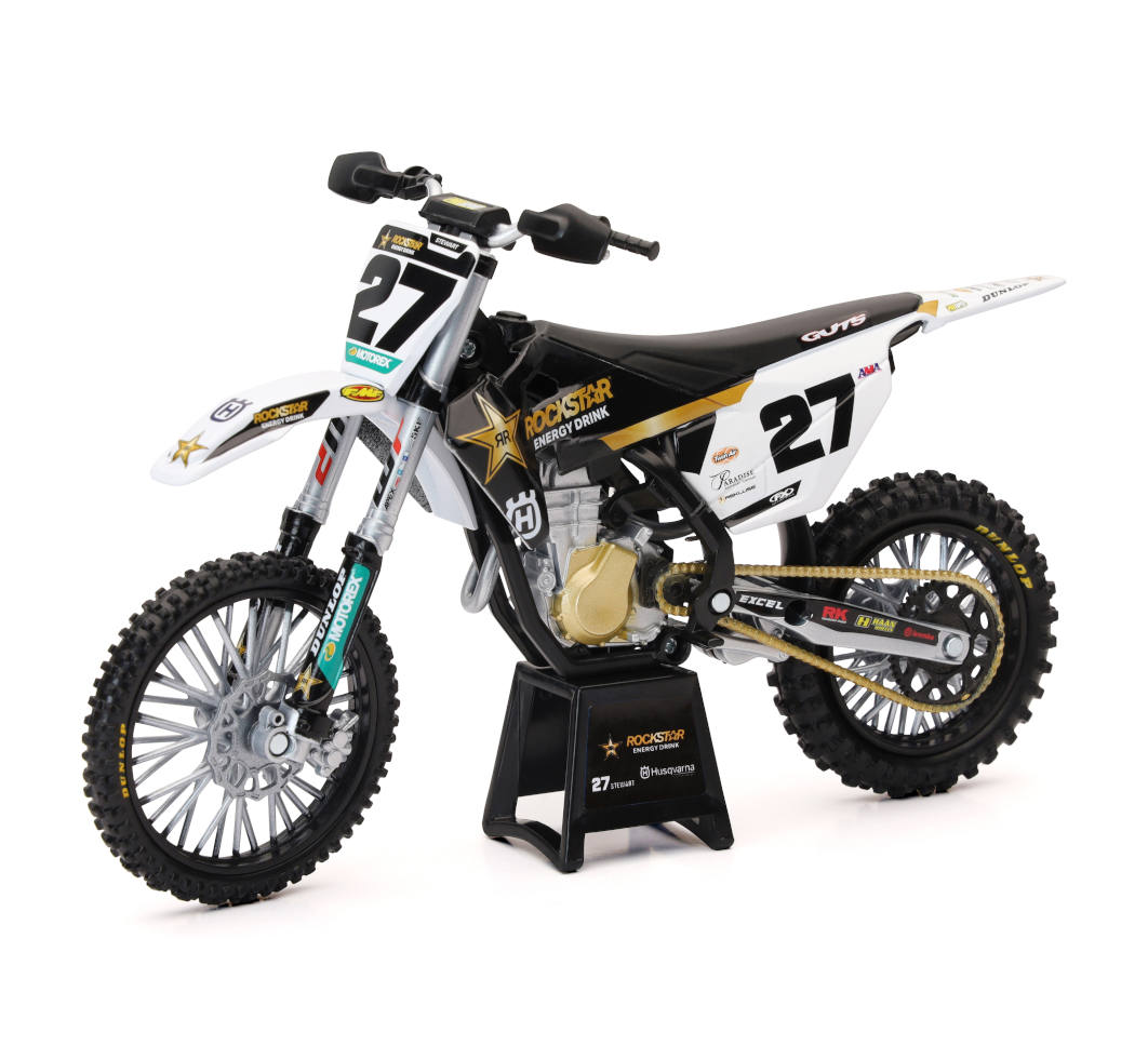 New-Ray Rockstar Husqvarna Team Bike (Malcolm Stewart) diecast model