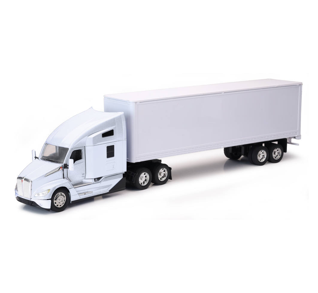 New-Ray Kenworth T680 White Long Hauler diecast model