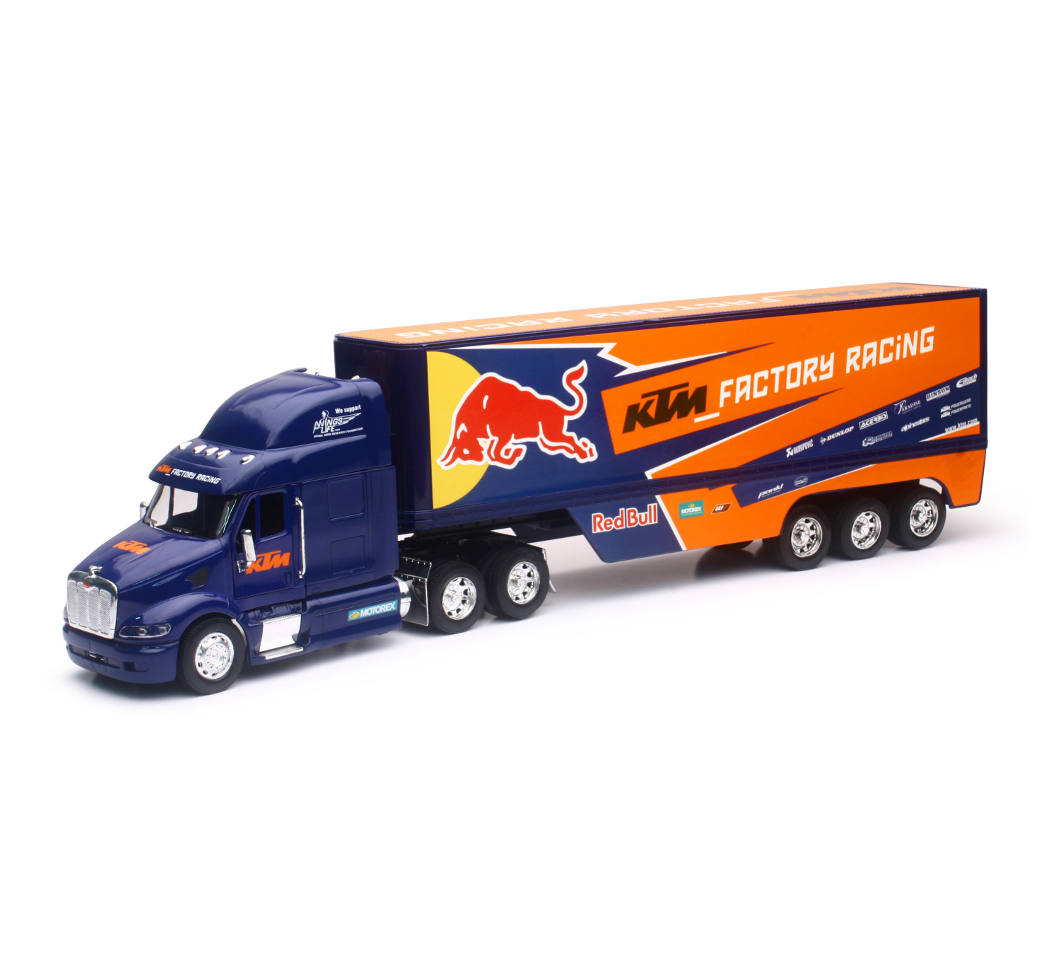 New-Ray Peterbilt Red Bull KTM Race Team Truck diecast model