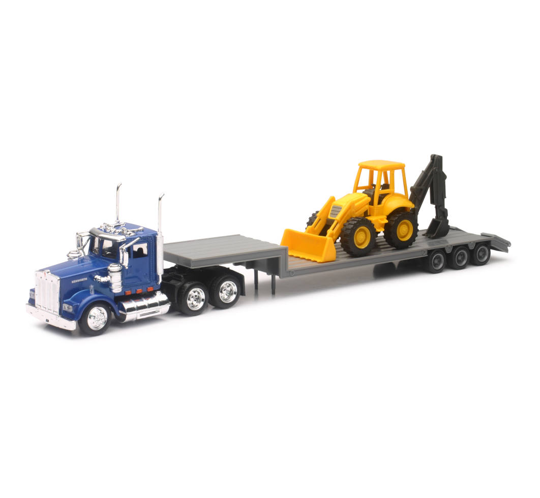 New-Ray Kenworth W900 Construction Lowboy diecast model