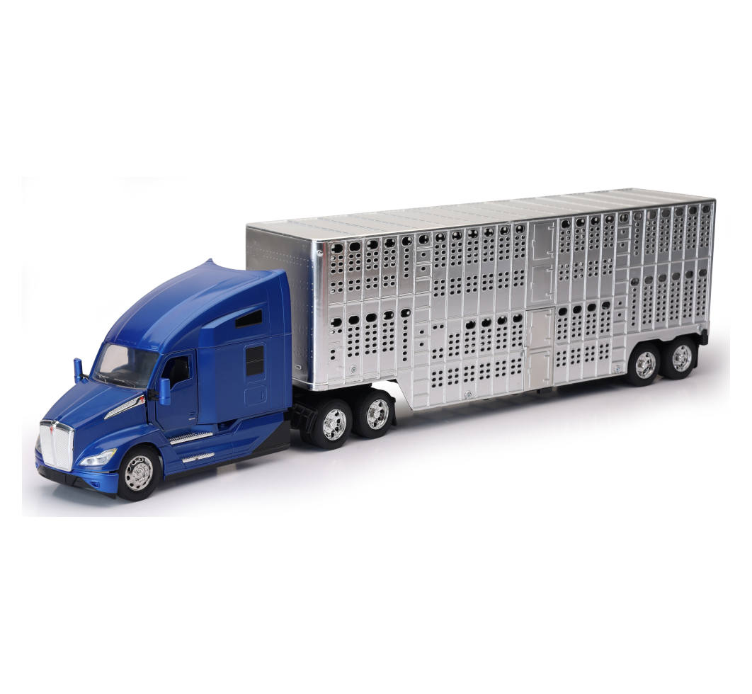 New-Ray Kenworth T680 Pot Belly Livestock Truck diecast model